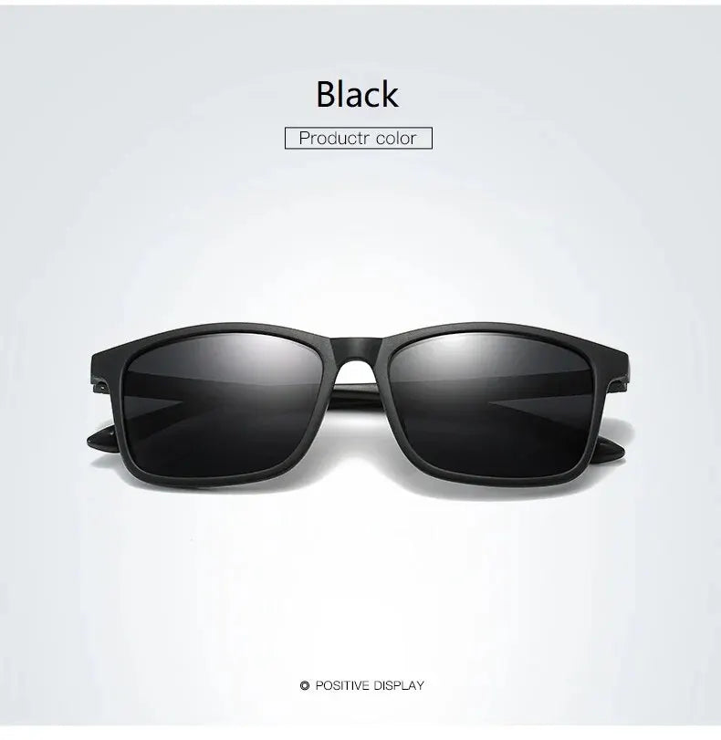 Luxury Men Polarized Sunglasses Fashion Vintage Square Ultra Light TR90 Frame Driving Fishing Sun Glasses For Man UV400 Eyewear