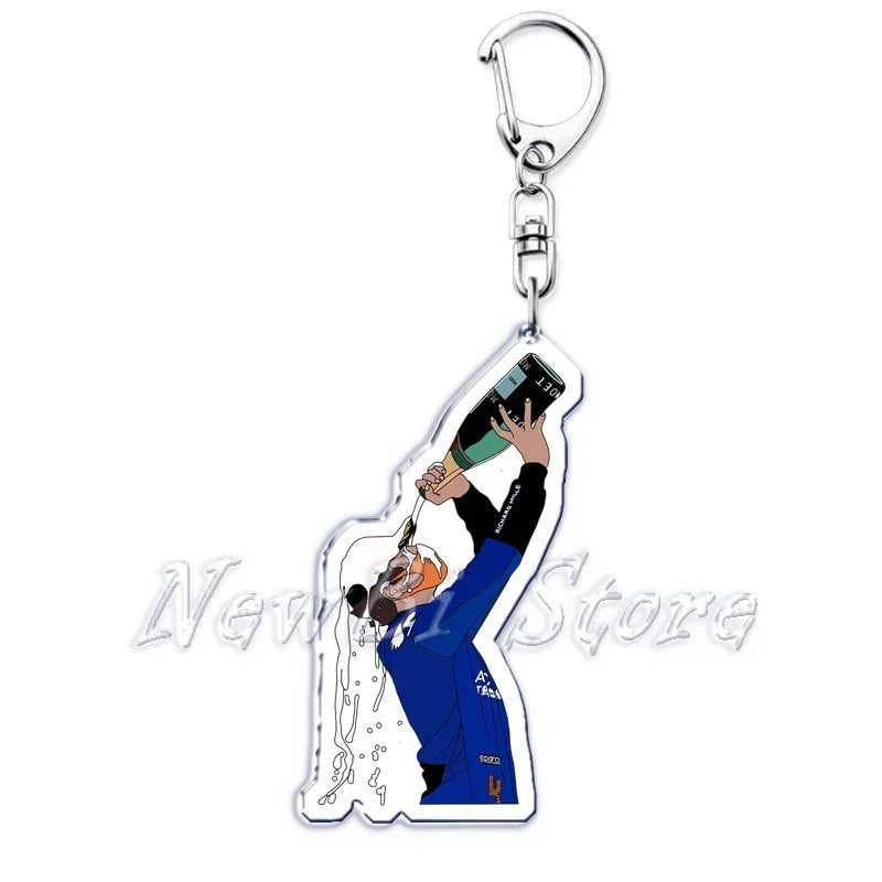 Fast Furious Racing Motorcycle Player Keychains for Accessories Bag Bicycle Helmet Driver Key Chain Keyring Jewelry Fans Gift