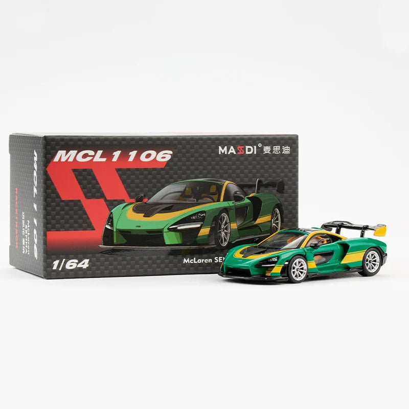 Massdi 1:64 Scale McLaren Senna MCL1106 MCL1107 Simulation Alloy Car Model Static Display Collectible Gift Souvenir Decoration