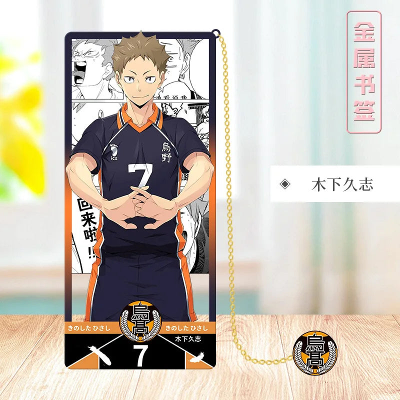 Haikyu/Volleyball Youth Metal bookmarks Japanese Anime Festival fan support Gift Student Gift Collection bookmark