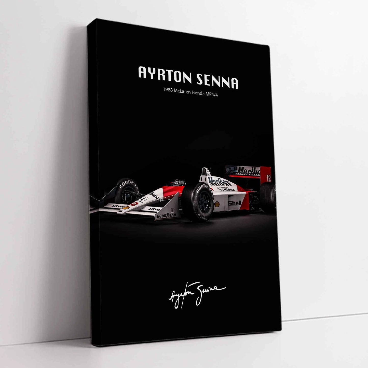 Ayrton Senna Poster Print MP4/8 Canvas Painting Monaco GP Car Wall Art Pictures For Living Room Home Decoration Frameless