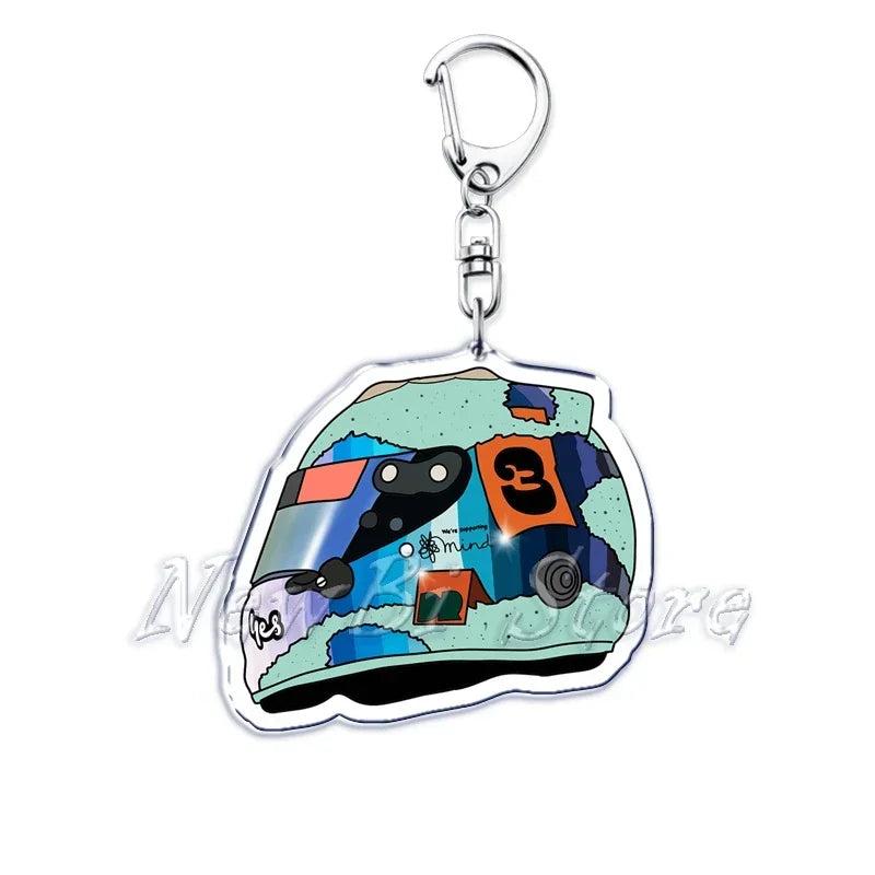 Fast Furious Racing Motorcycle Player Keychains for Accessories Bag Bicycle Helmet Driver Key Chain Keyring Jewelry Fans Gift