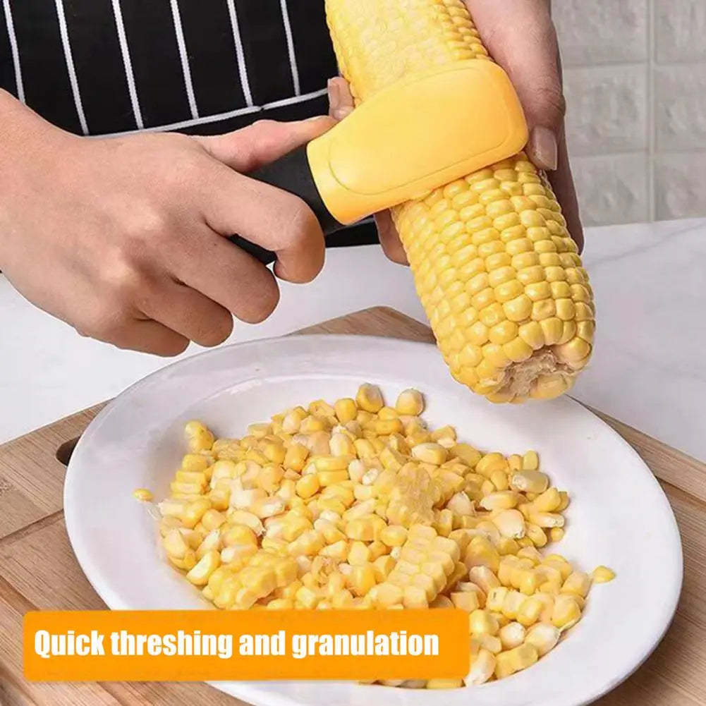 Stainless Steel Corn Peeler with Plastic Handle Peeling Corn Stripper Labor-Saving Corn Cob Stripping Tool Corn Cutter & Remover
