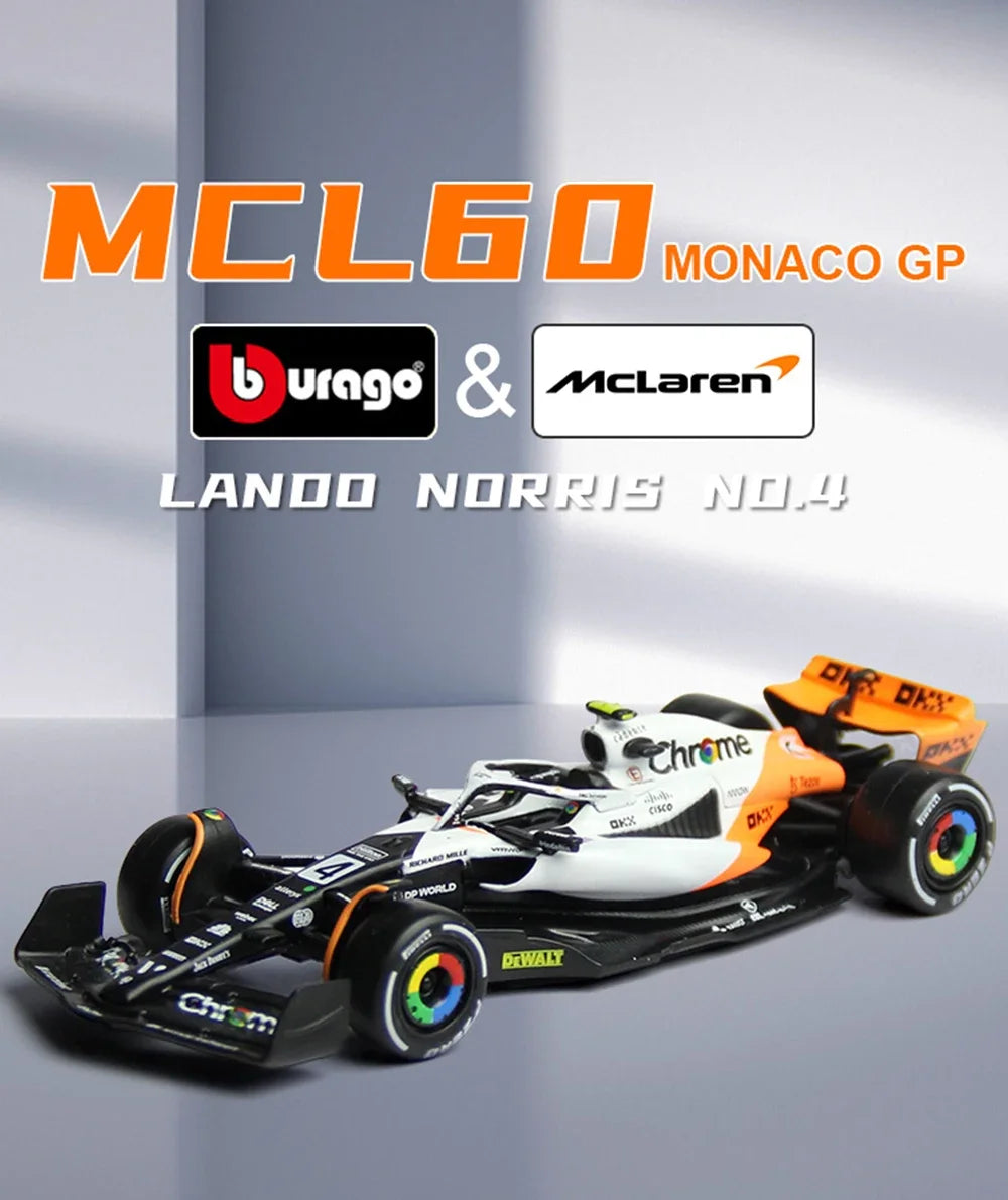 Bburago 1:43 2024 F1 Mercedes-AMG W15 #44 Hamilton Mclaren MCL38 MCL60 Monaco GP #4 Norris #81 Piastri Formula Car Model Gifts