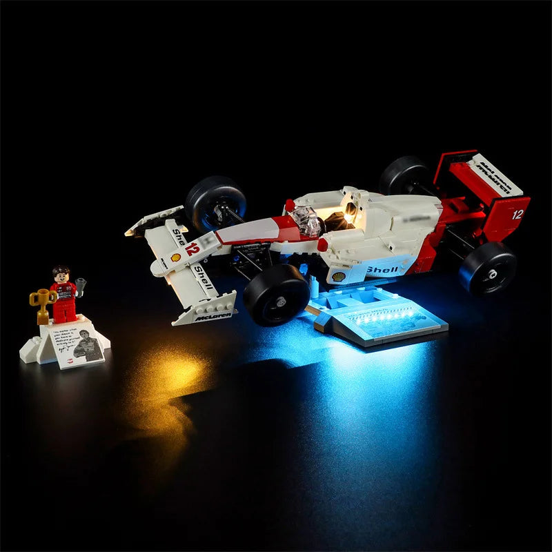 (Only LED Light No Bricks) 10330 MP4/4 & Ayrtons Sennas Building Blocks Bricks Kits Sets Not Include Model
