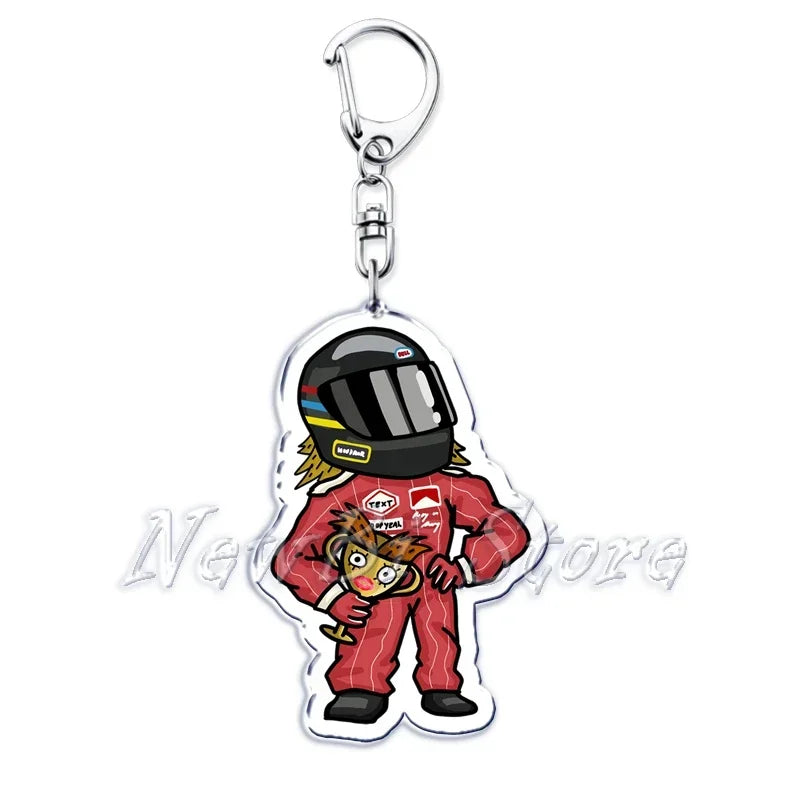 Fast Furious Racing Motorcycle Player Keychains for Accessories Bag Bicycle Helmet Driver Key Chain Keyring Jewelry Fans Gift
