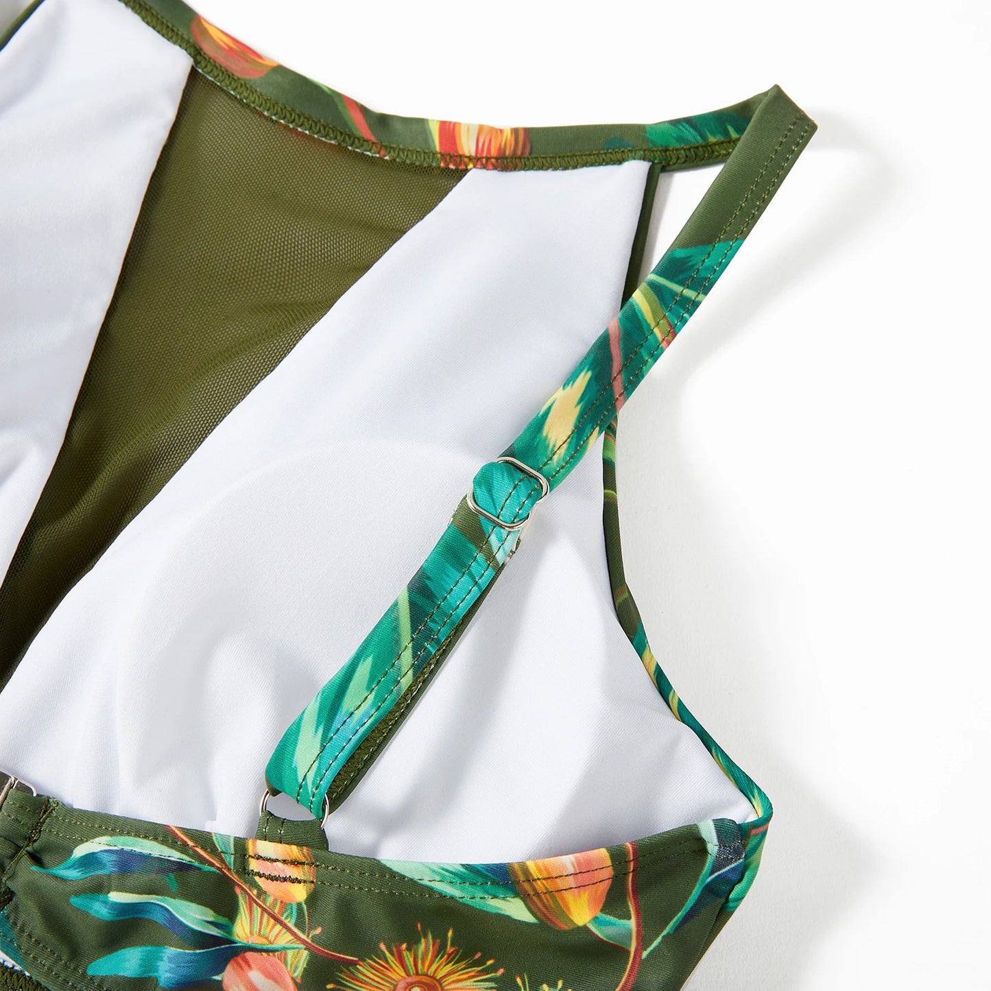 Print High-Waist Bikini Sets Swimsuit Women Sexy Lace Up Hollow Out Two Pieces Swimwear 2024 New Beach Bathing Suits Women
