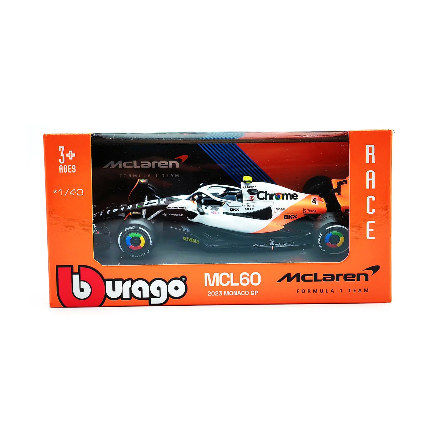 Bburago 1:43 2024 F1 Mercedes-AMG W15 #44 Hamilton Mclaren MCL38 MCL60 Monaco GP #4 Norris #81 Piastri Formula Car Model Gifts