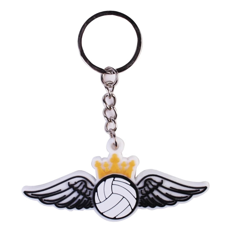 652D 5Pcs/set Volleyball Pendant Ball Keychain Volleyball Bag Ornament Keychain Backpack Keychain Car Key Holder Keychains