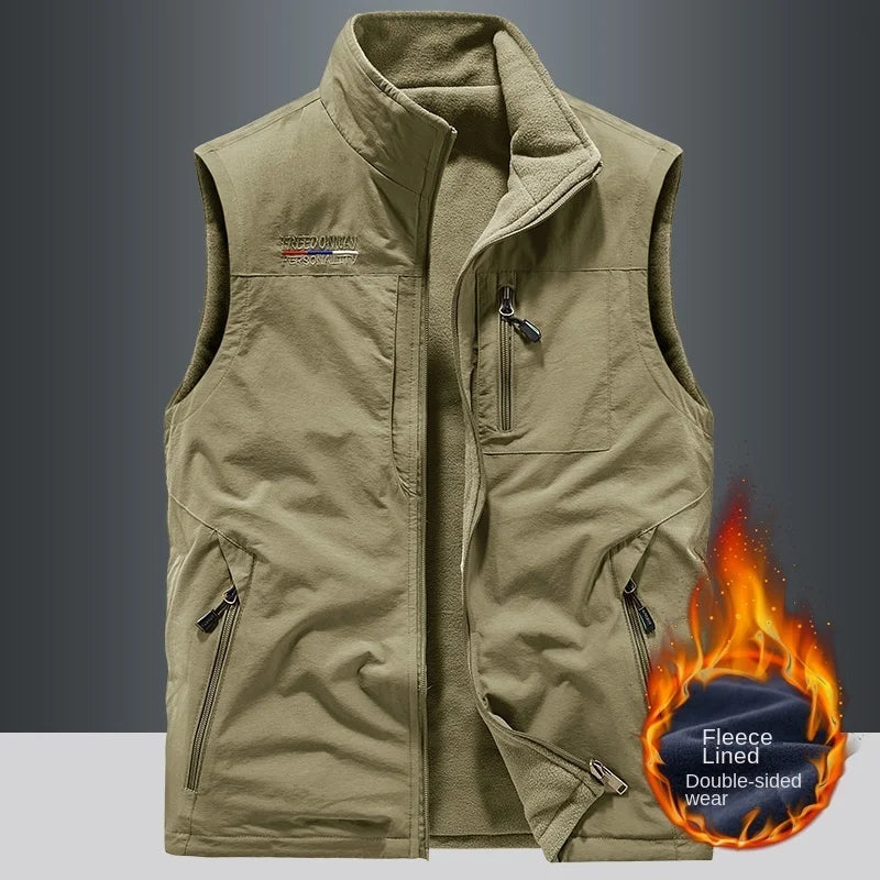 Colete de trabalho masculino fotografia roupas ao ar livre aquecido tático militar jaquetas inverno montanhismo masculino sem mangas aquecimento casaco