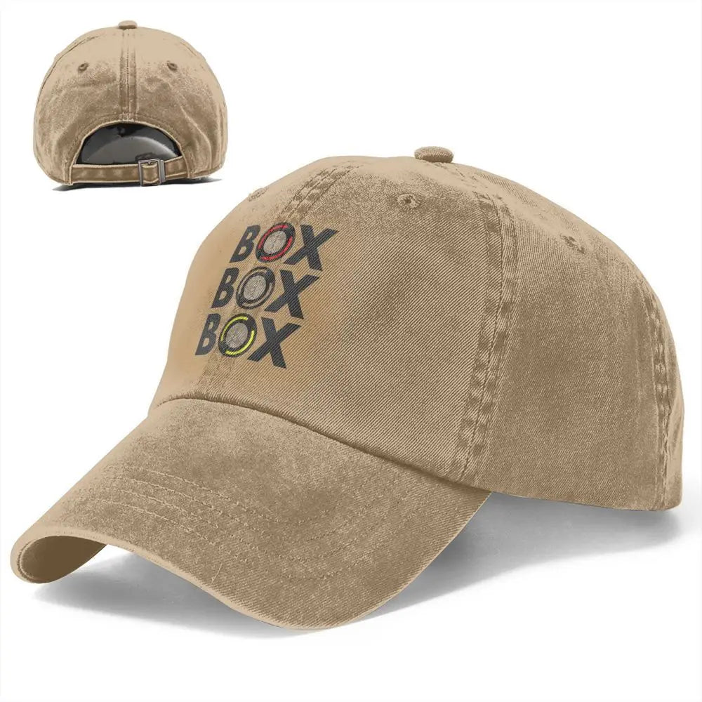 Box Box Box Men Pure Color Baseball Hats F1 Sun Visor Caps Peaked Cap