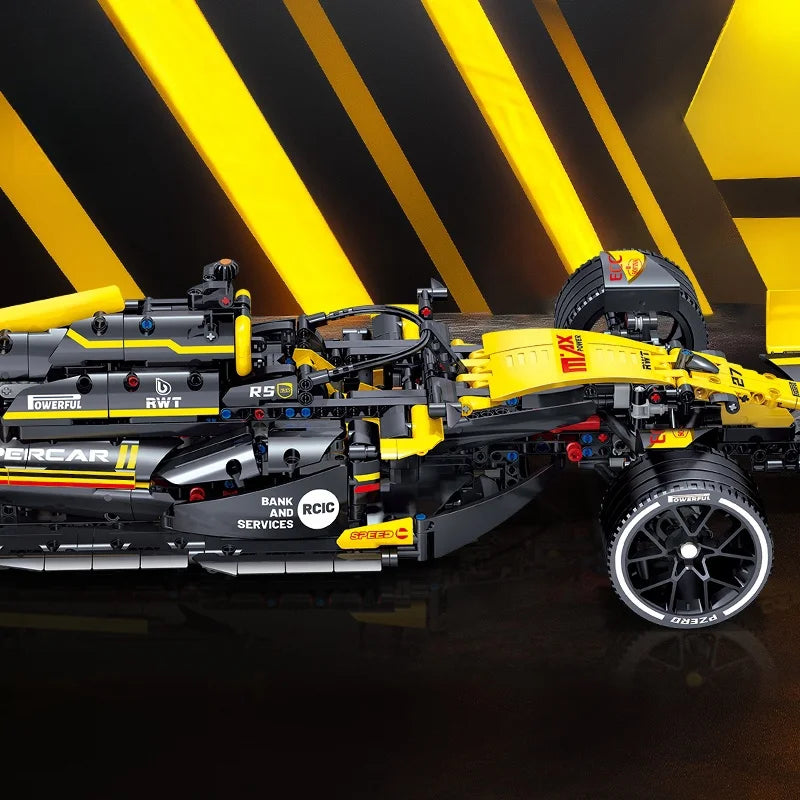 Technical Super Racing 1:8 Formula Building block Racing Renault F1 , kit assembly model Bricks toy, Christmas birthday gift
