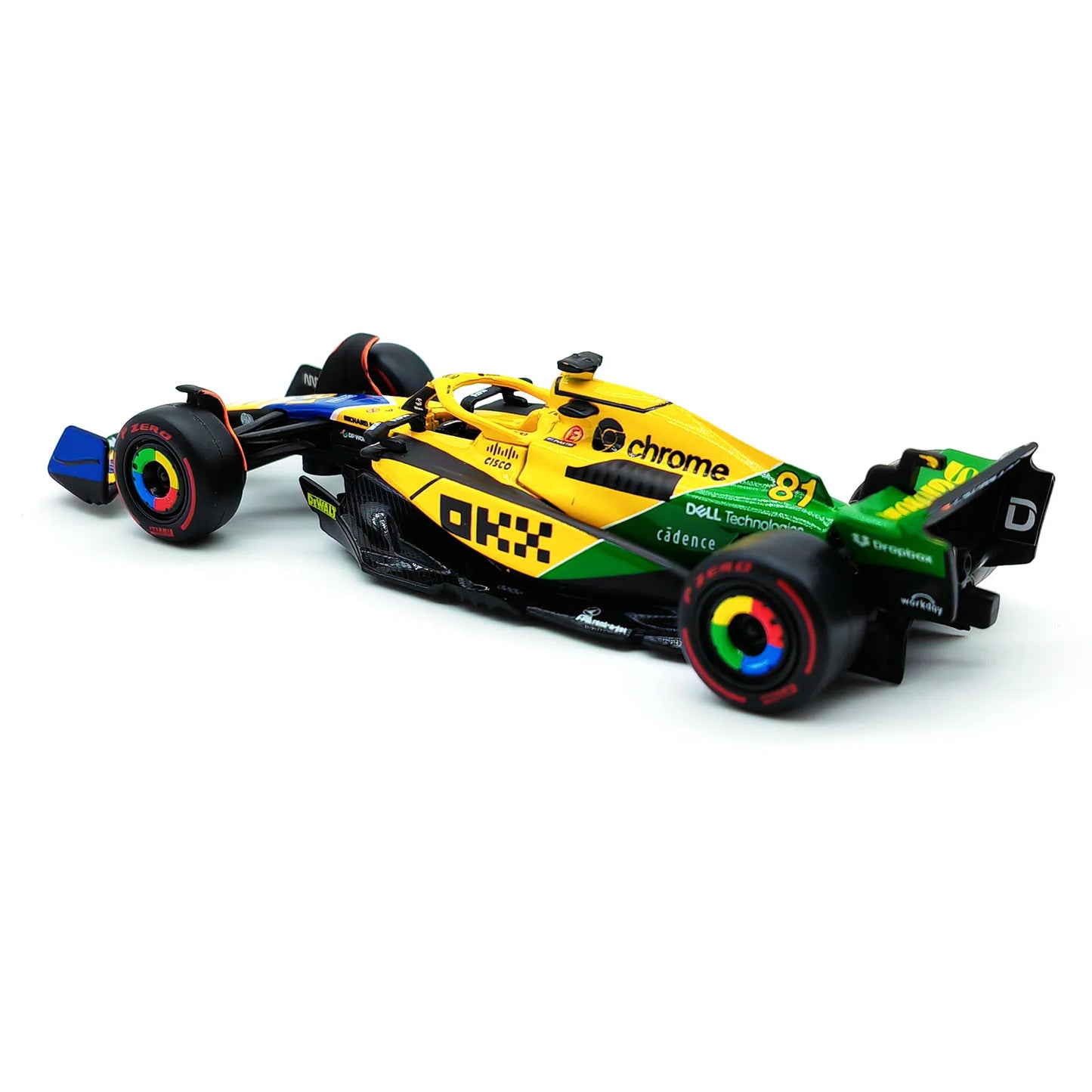 Bburago 1:43 2024 F1 Mclaren Mcl38 Monaco Grand Prix F1 Alloy Miniature Diecast Model #4 #81 Lando Norris F1 Car Toys Gift