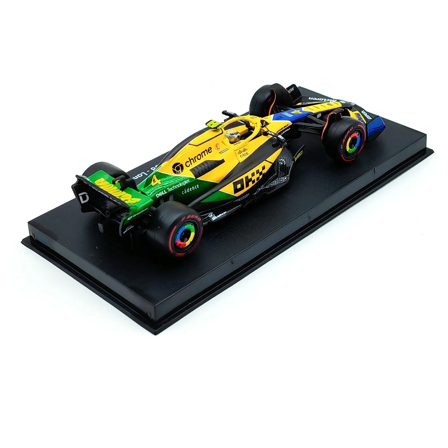 Bburago 1:43 2024 F1 SF24 W15 Mclaren MCL38 Monaco Grand Prix Alloy Car Diecast Model #4 Lando Norris #81 Oscar Piastri
