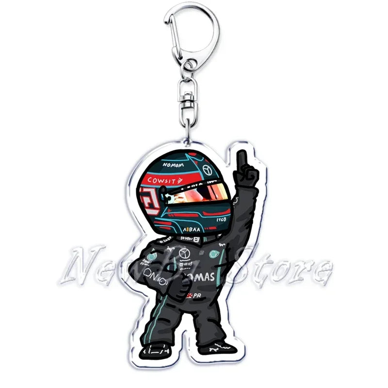 Fast Furious Racing Motorcycle Player Keychains for Accessories Bag Bicycle Helmet Driver Key Chain Keyring Jewelry Fans Gift