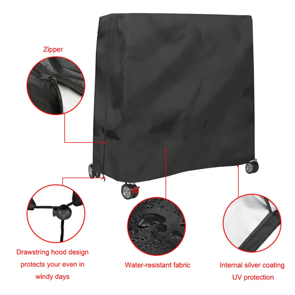 Funda de tenis de mesa resistente, impermeable y a prueba de polvo, de tela Oxford 210D, para interiores y exteriores, fundas de almacenamiento para mesas de ping pong, accesorios
