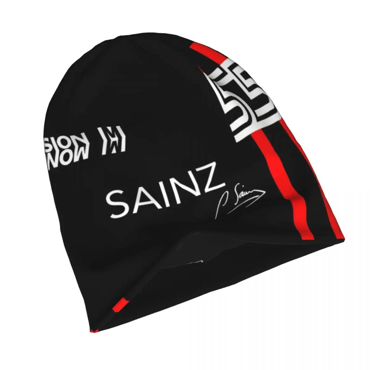 Carlos Sainz Jr F1 Signature Graphic - Dark Warm Knitted Cap Fashion Bonnet Hat Autumn Winter Beanies Hats for Unisex Adult