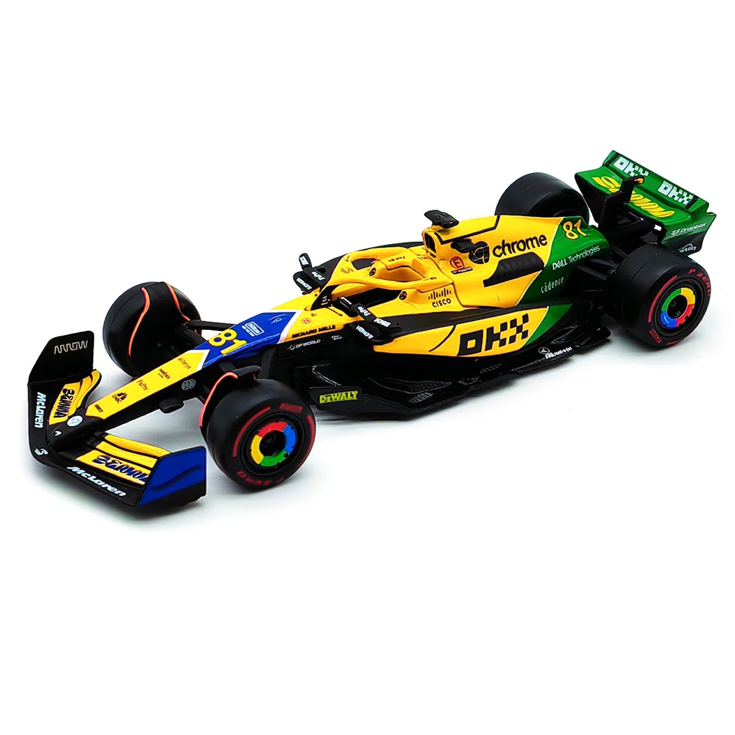 Bburago 1:43 2024 F1 Mclaren Mcl38 Monaco Grand Prix F1 Alloy Miniature Diecast Model #4 #81 Lando Norris F1 Car Toys Gift