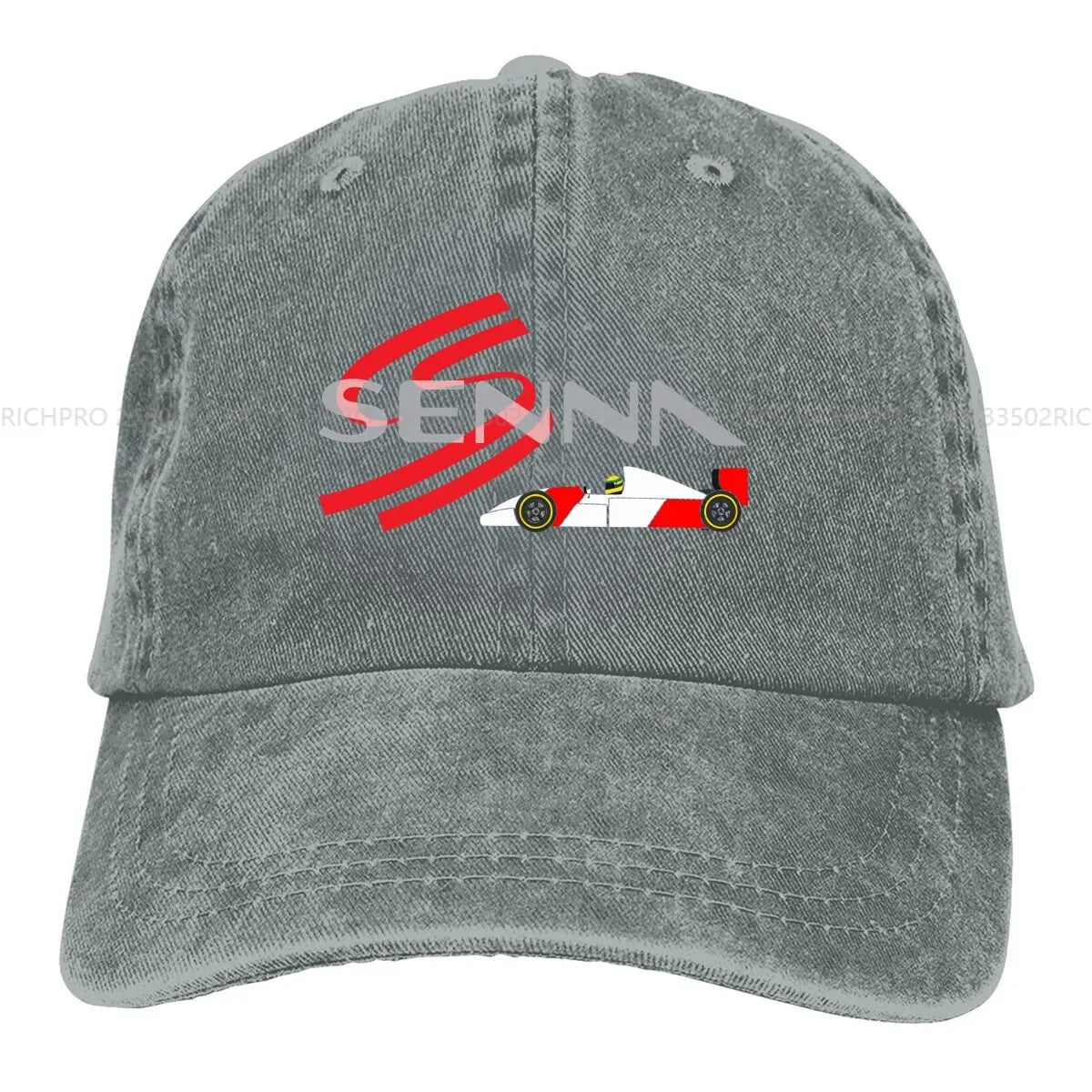 Pure Color Dad Hats Cool Women's Hat Sun Visor Baseball Caps F1 AYRTON SENNA Peaked Cap