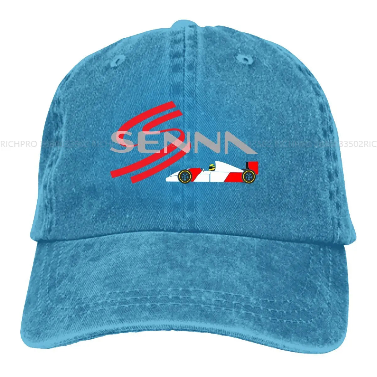 Pure Color Dad Hats Cool Women's Hat Sun Visor Baseball Caps F1 AYRTON SENNA Peaked Cap
