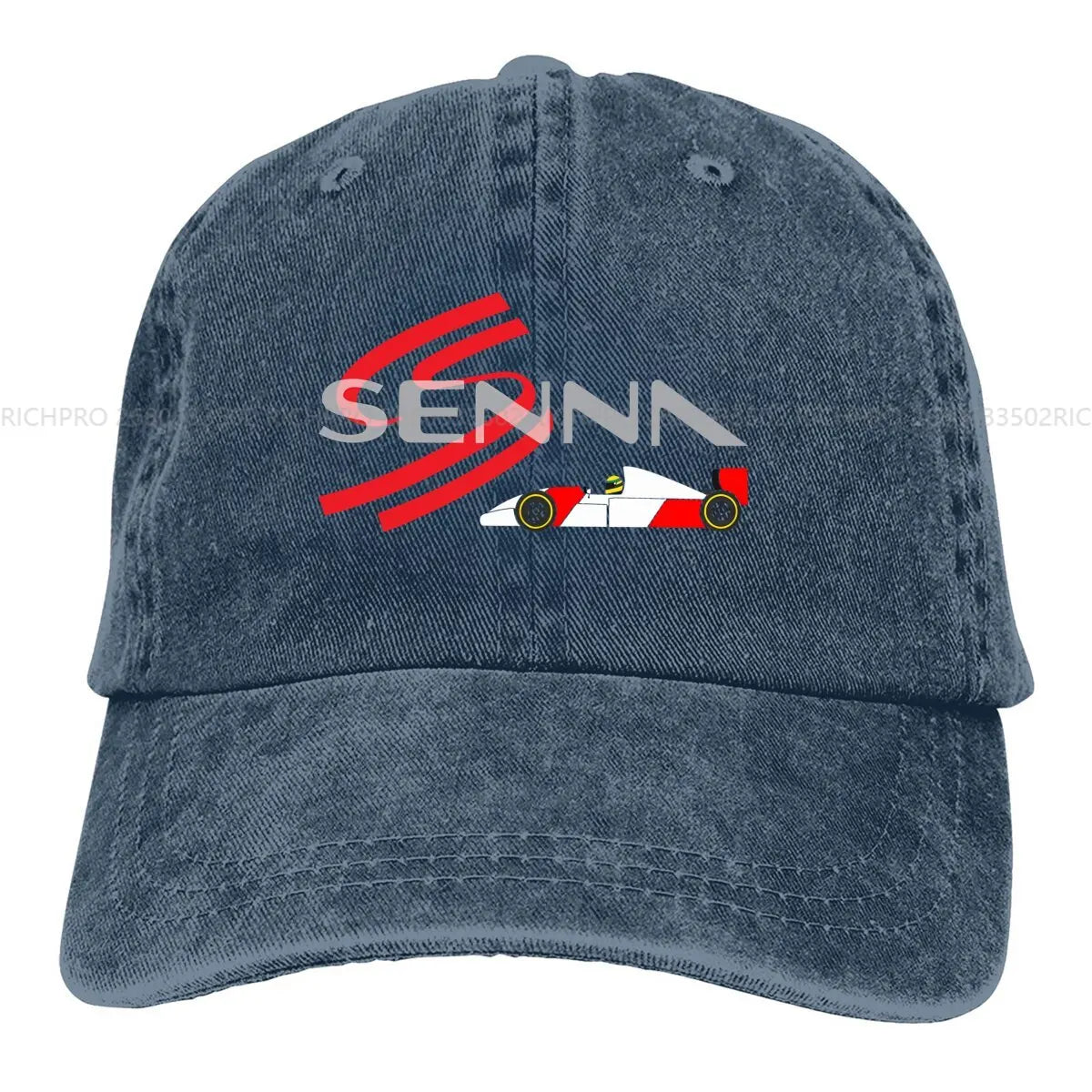 Pure Color Dad Hats Cool Women's Hat Sun Visor Baseball Caps F1 AYRTON SENNA Peaked Cap
