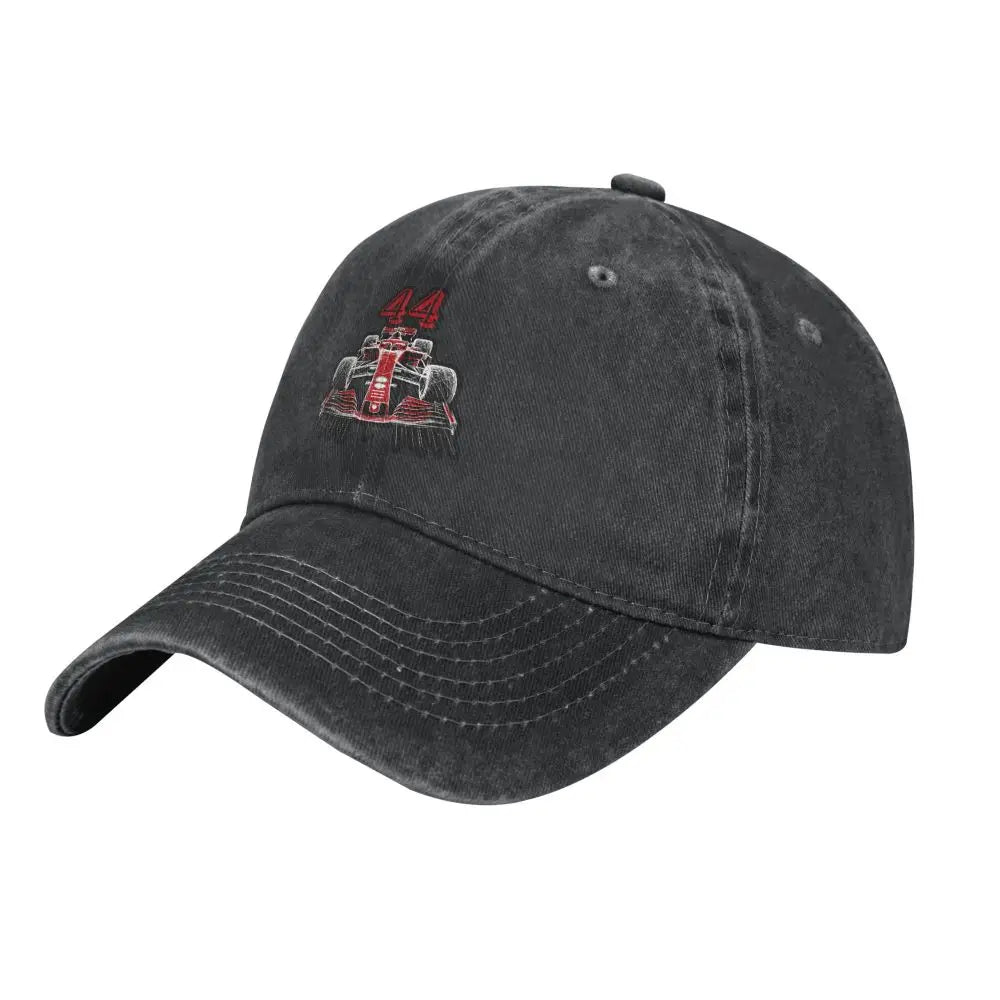 Red 44 Men Pure Color Baseball Hats F1 Sun Visor Caps Peaked Cap