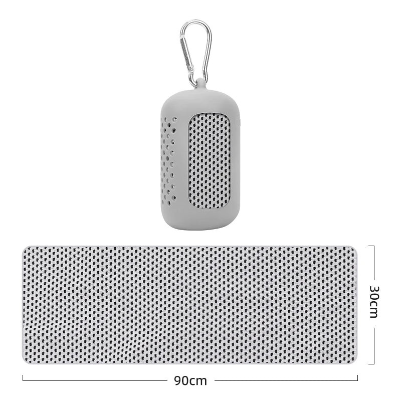 1PCS Circular Silicone Wrapped Cold Towel Cooling Towel Quick Drying Microfiber Towels Beach Accessories Towel Sport Fitness