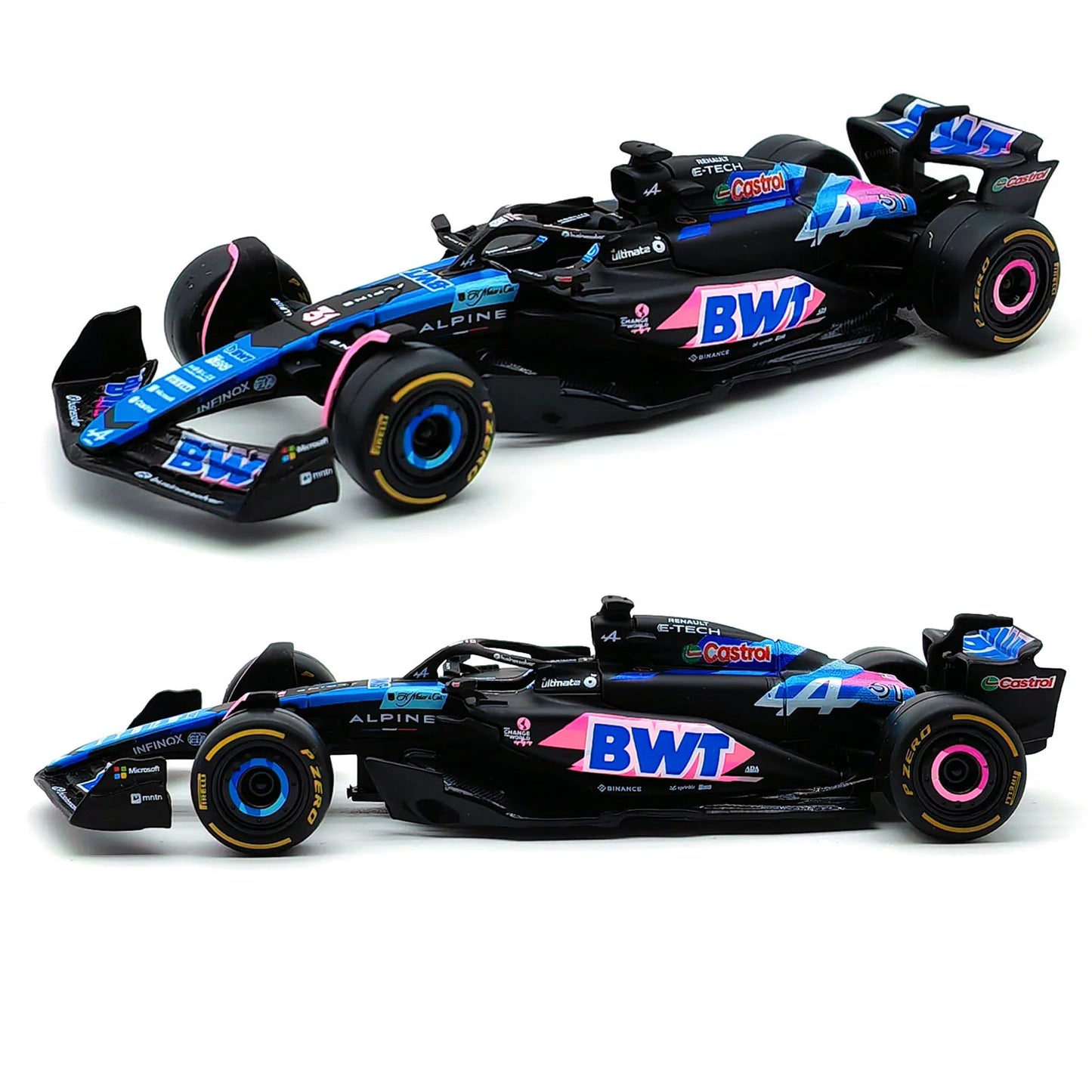 Bburago 1:43 2024 F1 Mclaren Mcl38 Monaco Grand Prix F1 Alloy Miniature Diecast Model #4 #81 Lando Norris F1 Car Toys Gift