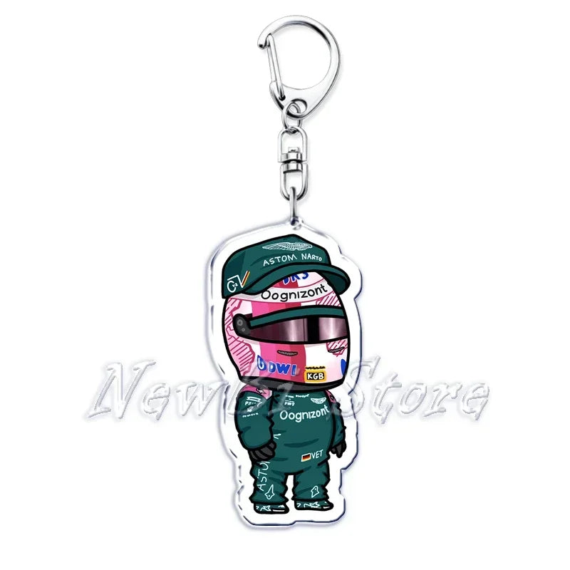 Fast Furious Racing Motorcycle Player Keychains for Accessories Bag Bicycle Helmet Driver Key Chain Keyring Jewelry Fans Gift