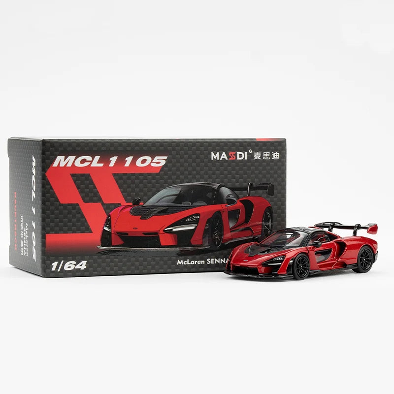Massdi 1:64 Scale McLaren Senna MCL1106 MCL1107 Simulation Alloy Car Model Static Display Collectible Gift Souvenir Decoration