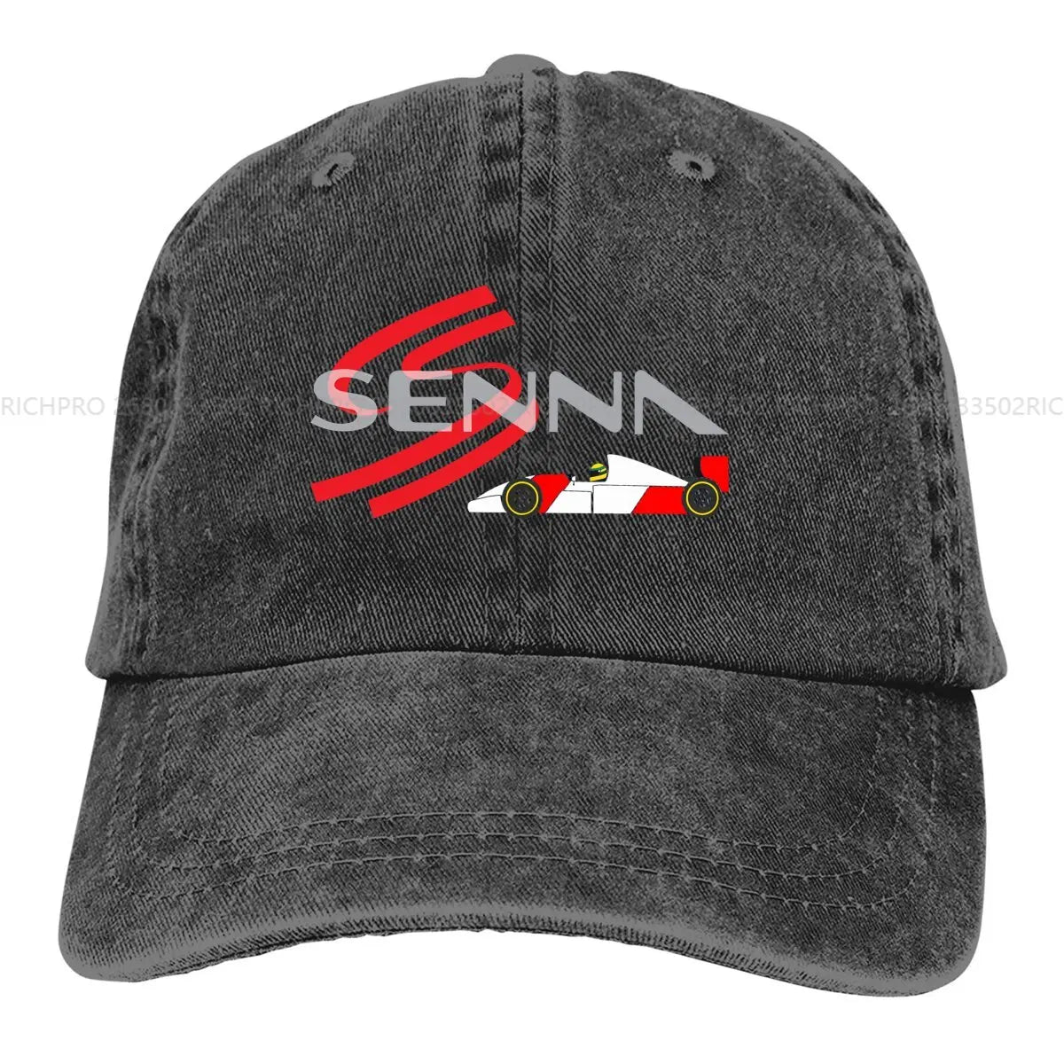 Pure Color Dad Hats Cool Women's Hat Sun Visor Baseball Caps F1 AYRTON SENNA Peaked Cap