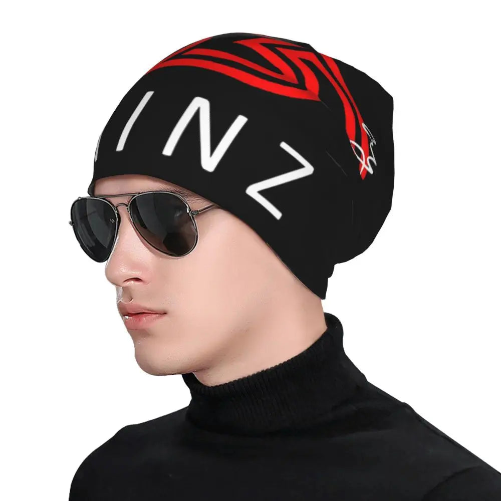 Carlos Sainz Jr F1 Signature Graphic - Dark Warm Knitted Cap Fashion Bonnet Hat Autumn Winter Beanies Hats for Unisex Adult