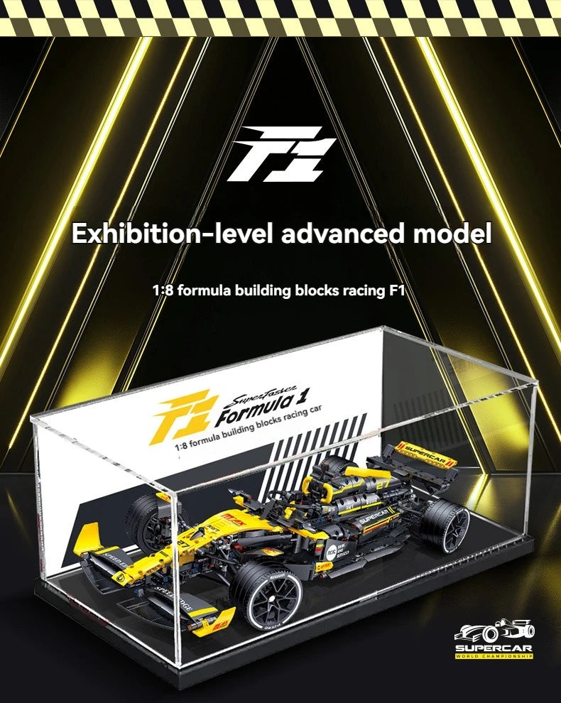 Technical Super Racing 1:8 Formula Building block Racing Renault F1 , kit assembly model Bricks toy, Christmas birthday gift