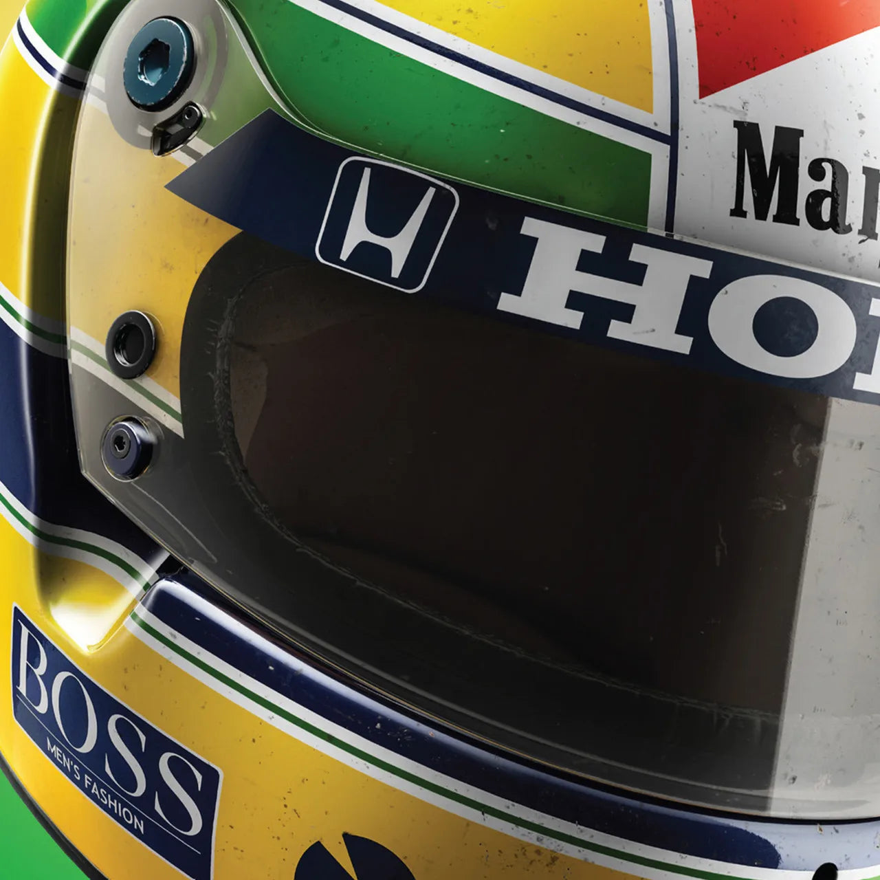 MP4/4 Ayrton Senna Helmet San Marino GP 1988 Poster Canvas Painting Prints Wall Art Pictures For Living Room Home Decoration