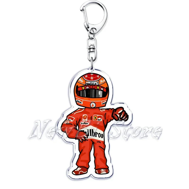 Fast Furious Racing Motorcycle Player Keychains for Accessories Bag Bicycle Helmet Driver Key Chain Keyring Jewelry Fans Gift