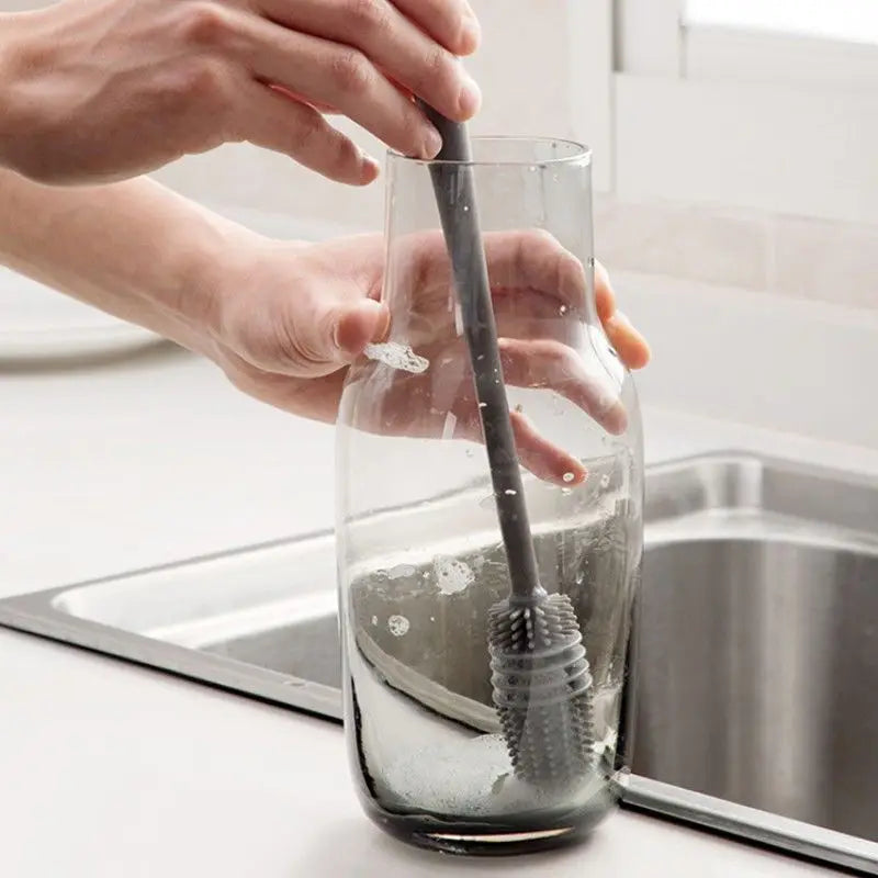 Silicone Cup Brush Scrubber Glass Kitchen Cleaning Long Handle For Cooking Accessory Catering Bimby Tm5 Microwave Thermomix