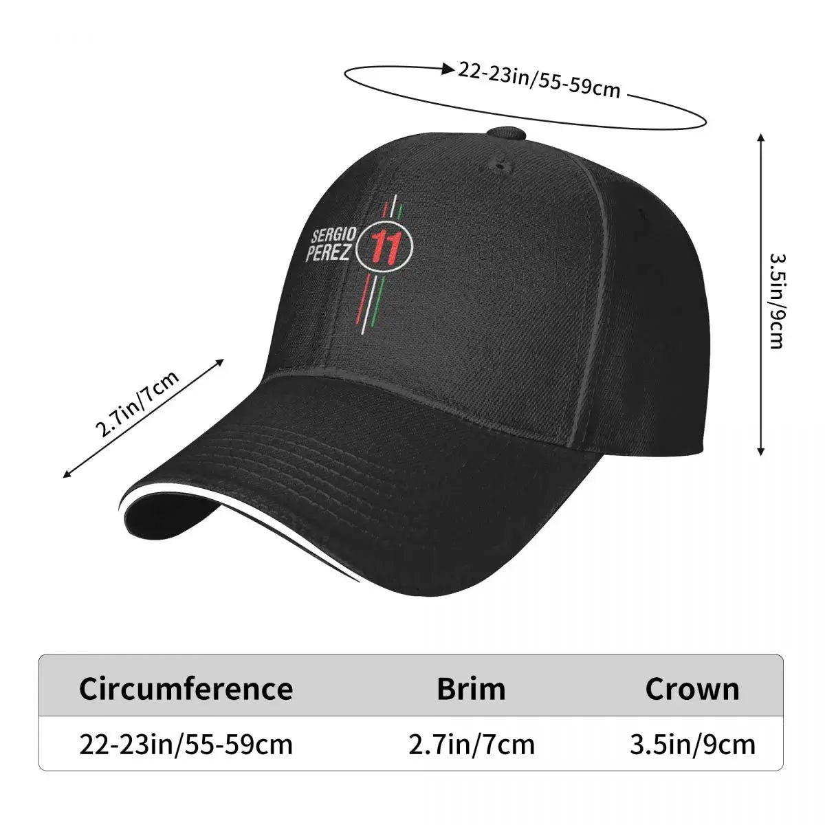 Sergio Perez F1 Car Racing Washed Men's Baseball Cap Sunprotection Trucker Snapback Caps Dad Hat Golf Hats