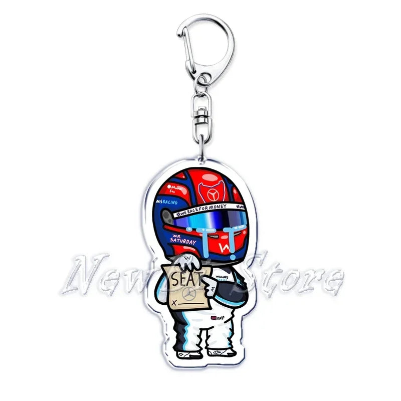 Fast Furious Racing Motorcycle Player Keychains for Accessories Bag Bicycle Helmet Driver Key Chain Keyring Jewelry Fans Gift