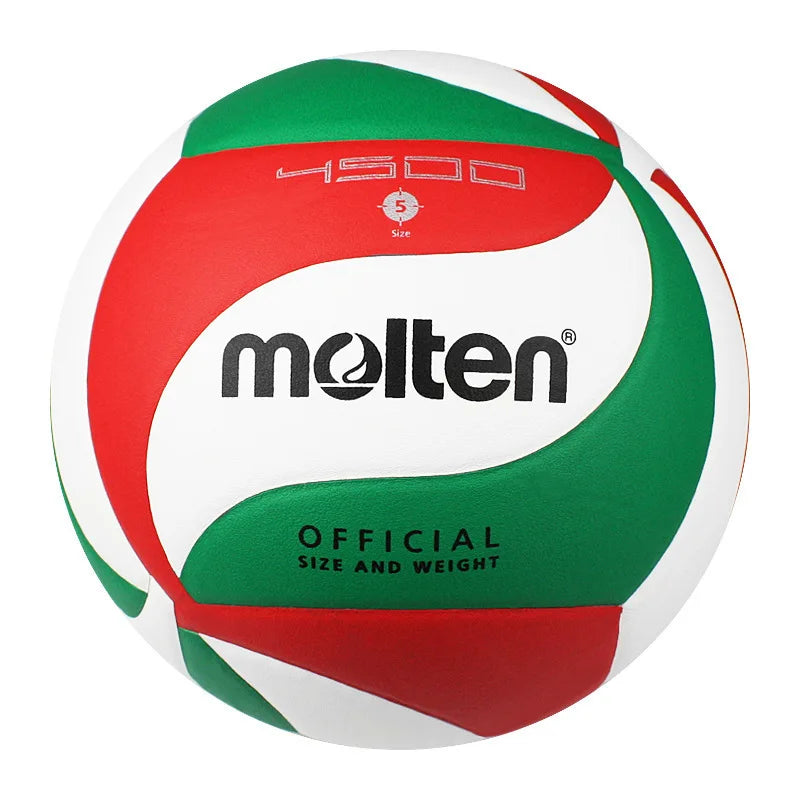 Balón de voleibol Molten 4500 original, tamaño estándar 5, de PU, para estudiantes, adultos y adolescentes, competición, entrenamiento al aire libre y en interiores.