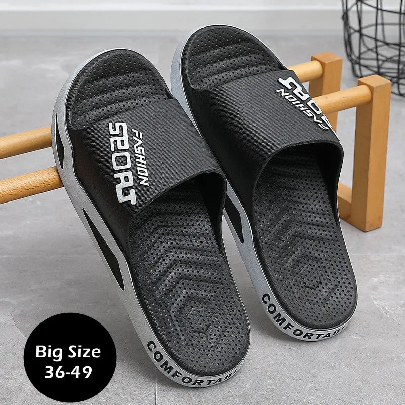 Sandalias de playa de verano para hombre, de suela gruesa, antideslizantes, de moda, informales, para baño, talla grande 48/49