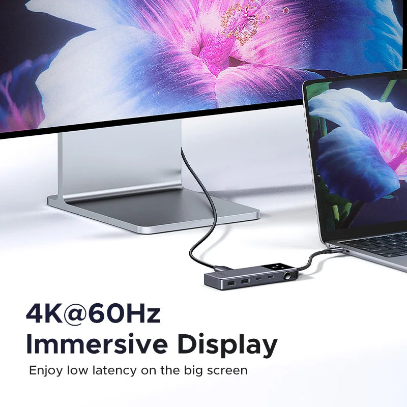 UGREEN Uno USB C HUB 6 en 1 4K60Hz PD100W 10Gbps Adaptador divisor USB3.2 para portátil Macbook Pro Air Estación de acoplamiento expansora USB