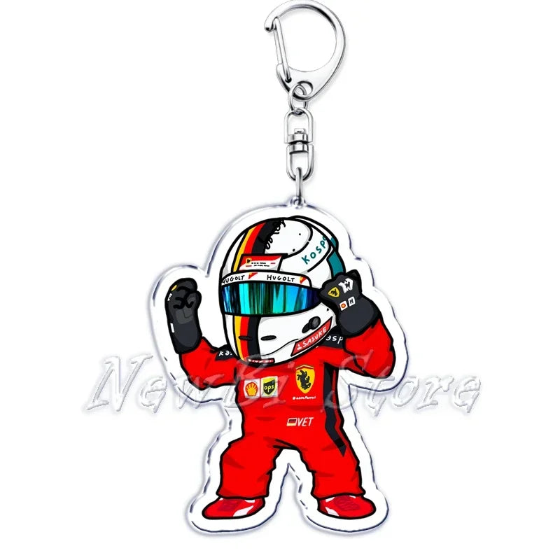 Fast Furious Racing Motorcycle Player Keychains for Accessories Bag Bicycle Helmet Driver Key Chain Keyring Jewelry Fans Gift
