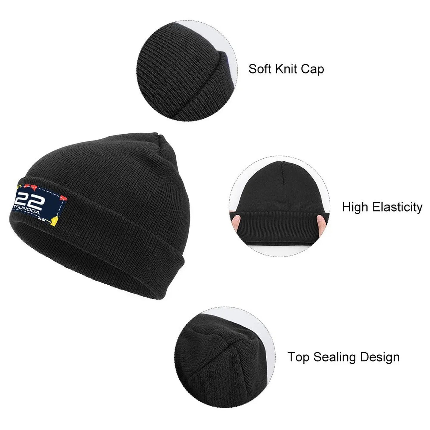 F1 2024 - Yuki Tsunoda #22 Knitted Cap Rugby cute Icon Women's Hats 2025 Men's
