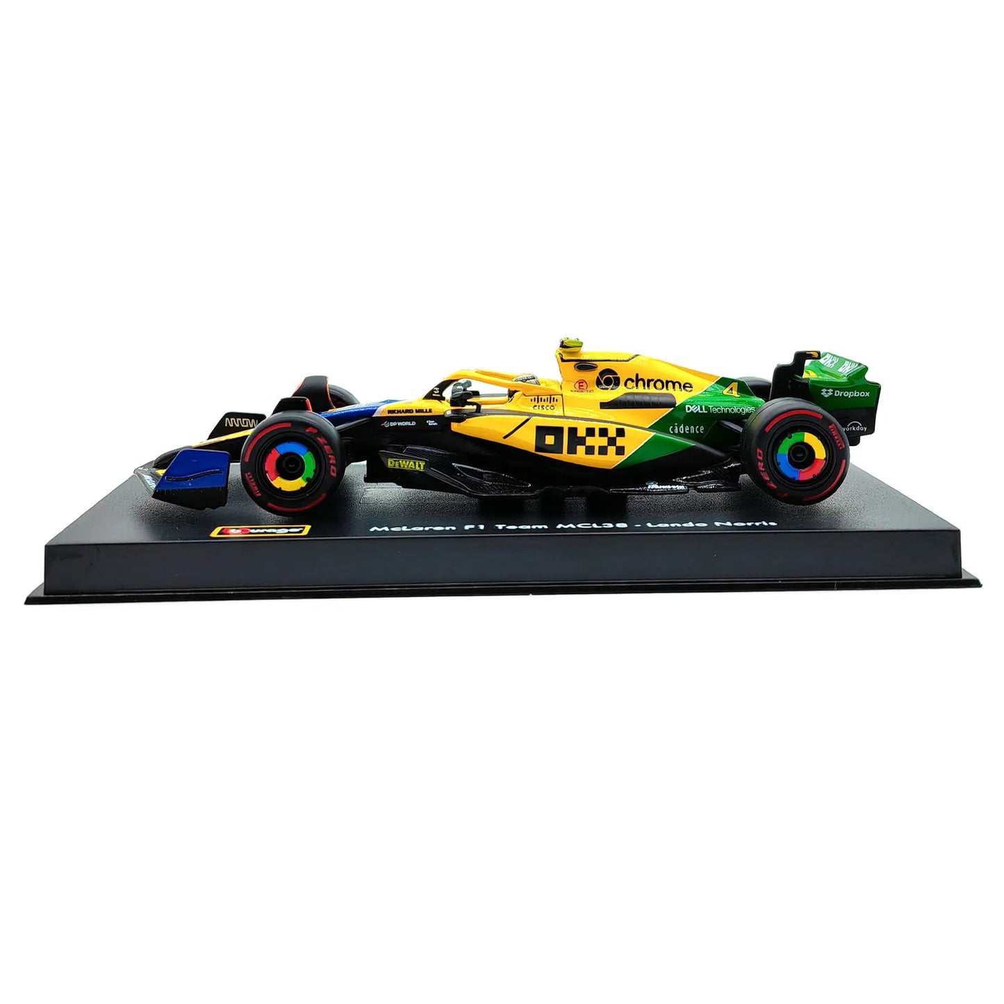 Bburago 1:43 2024 F1 SF24 W15 Mclaren MCL38 Monaco Grand Prix Alloy Car Diecast Model #4 Lando Norris #81 Oscar Piastri