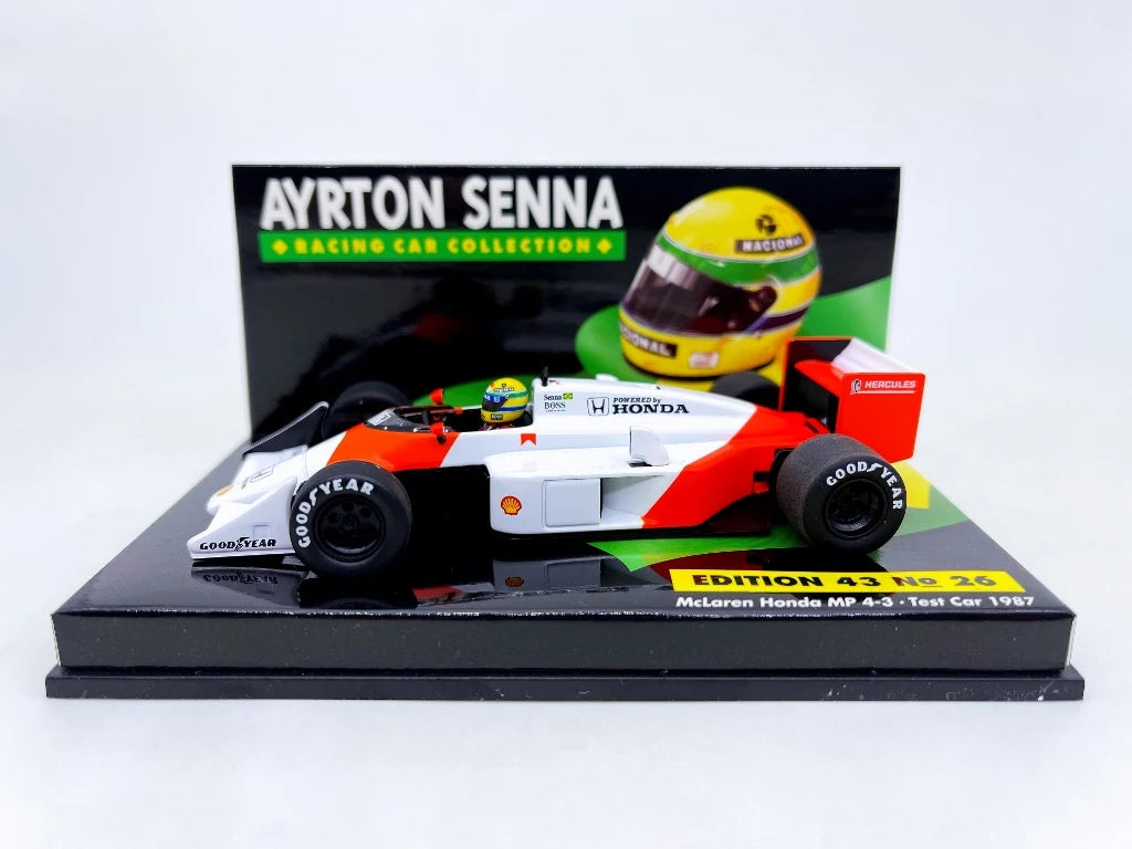 Minichamps 1:43 F1 MP4-3 1987 Ayrton Senna Da Silva Test Simulation Limited Edition Resin Metal Static Car Model Toy Gift