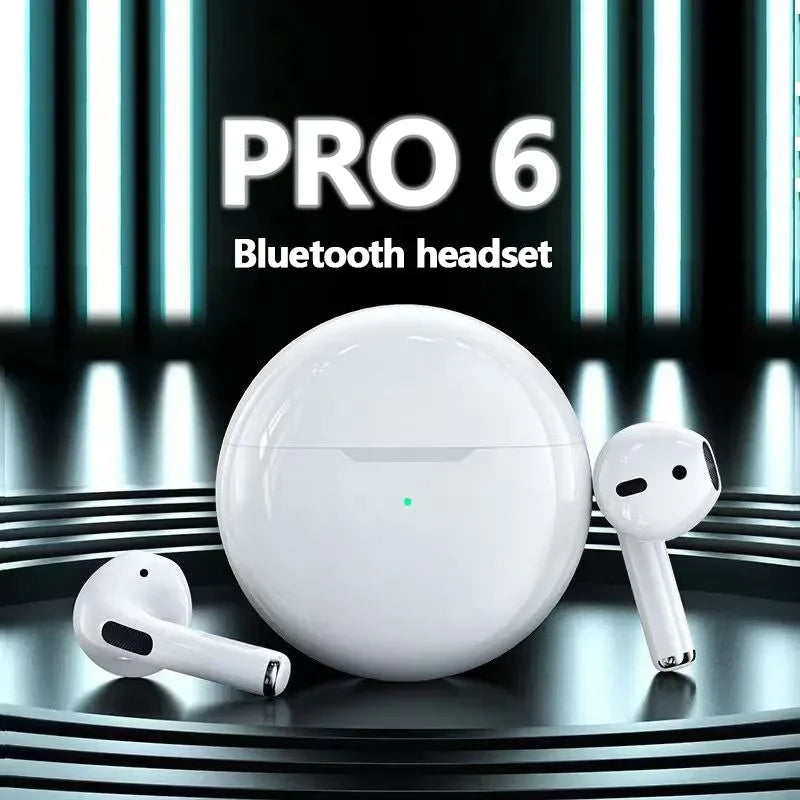 NEW Original Air Pro 6 TWS Wireless Headphones Fone Bluetooth Earphones Mic Pods In Ear Earbuds Earbuds Sport Headset For Xiaomi