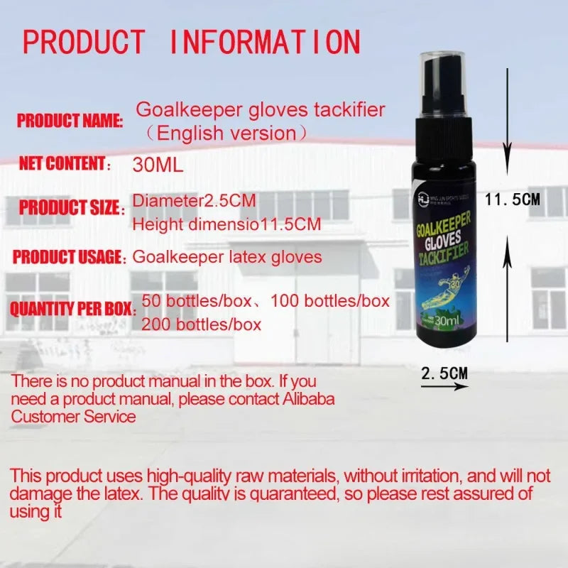 Spray de agarre para guantes de portero, spray de agarre para fútbol, antideslizante, mejorado, adhesivo, pegamento de repuesto para guantes de béisbol.