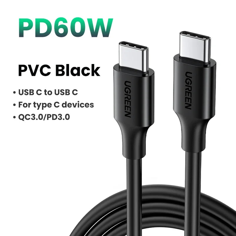 UGREEN USB C a USB Tipo C 100W Carga Rápida Para Macbook iPhone 15 Samsung Galaxy S2 Xiaomi PD Carga Rápida 100W 5A USB C Rápido