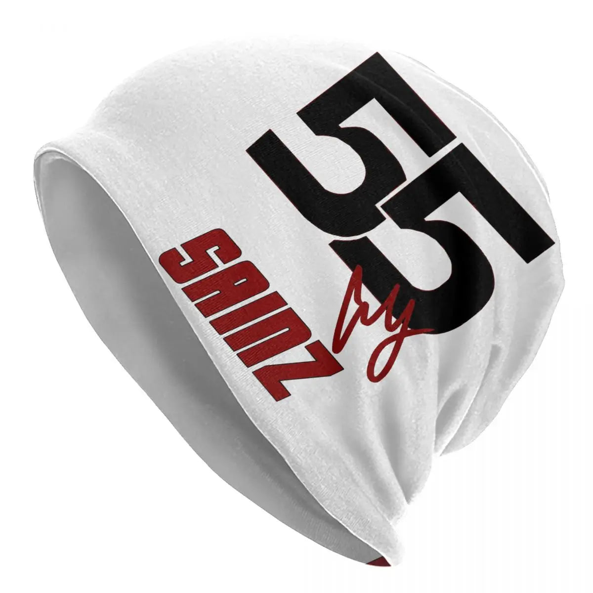Carlos Sainz Jr F1 Signature Graphic - Dark Warm Knitted Cap Fashion Bonnet Hat Autumn Winter Beanies Hats for Unisex Adult