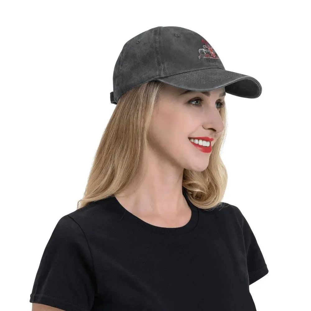 Red 44 Men Pure Color Baseball Hats F1 Sun Visor Caps Peaked Cap